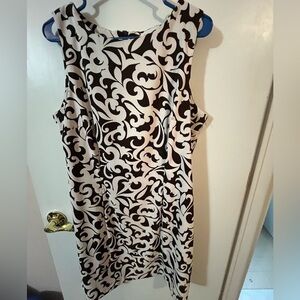 Dressbarn 16 Monochrome Sleeveless Dress